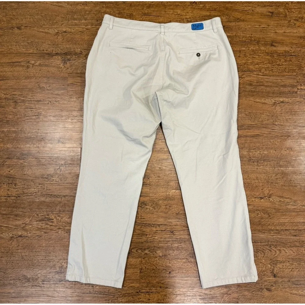 Mugsy Jeans Beige Teddys Casual Work Stretch Chino Pants Trousers Men's‎ 38x30